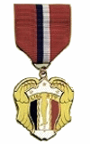 Phillipine Liberation Medal.  Authorized in 1945, to members of the Philippine and United States Armed Forces, for service in the liberation of the Philippines between 17 October 1944 and 3 September 1945 and in the landing operations on Leyte and adjoining islands, engagement of the enemy during the Philippine Liberation Campaign and/or service on vessels in Philippine waters for not less than 30 days between the above dates.