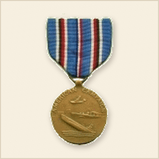 American Campaign Medal.  Authorized on 6 November 1942, for members of the United States Armed Forces for service between 7 December 1941 to 2 March 1946 for service within the American Theater.