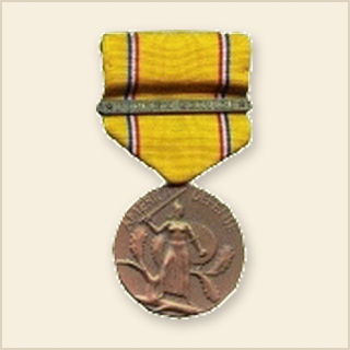 American Defense Medal.  Authorized on 28 June 1941, for members of the United States Armed Forces for service between 8 September 1939 to 7 December 1941.
