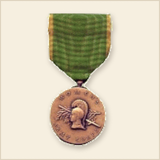 Women's Army Corps Medal.  Authorized on 29 July 1943, for members of the United States Women's Army Auxiliary Corps. For service between 10 July 1942 to 31 August 1943 or in the Women's Army Corps. Between 1 September 1943 to 2 September 1945.