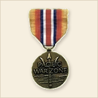Merchant Marines Pacific War Zone Medal. Authorized on 10 May 1943 to members of the United States Merchant Marines, to recognize service by officers and crews aboard U.S. flag vessels which operated in the Pacific and Indian Oceans between 7 December 1941 and 8 November 1945.