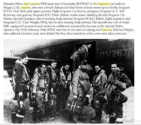 Avro Lancaster III (DV267 SR-K) lost at Tolbert on 20-02-1944 (SGLO ref: T3428)