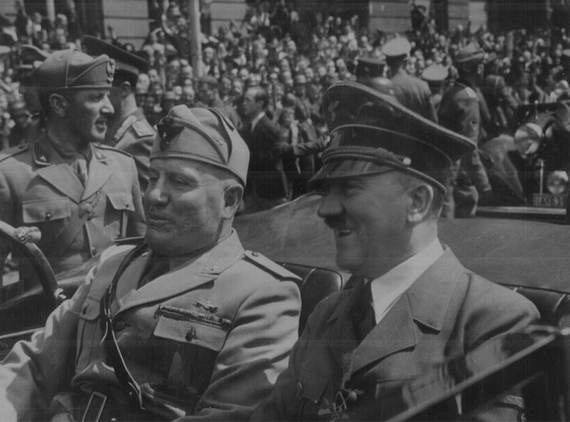 Adolf Hitler and Benito Mussolini in Munich