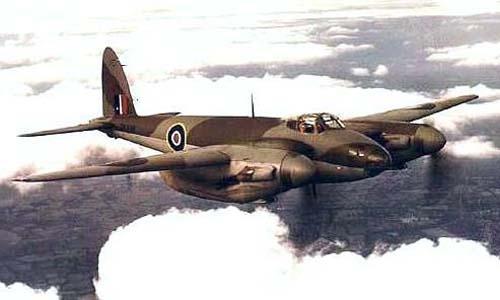 RAF Bomber Command 6 Mosquitos attack railway yard Mockau 10 April 1945