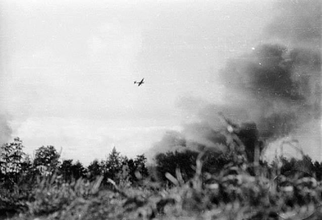German Ju 87 Stuka dive bomber flying to Wiersze