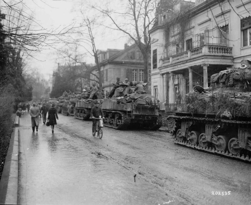 7 Armored Division M4 Sherman Platoon in Bad Godesberg