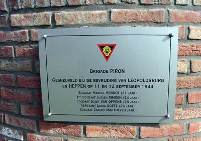 1st Belgian Infantry Brigade (Piron) liberation of Leopoldsburg