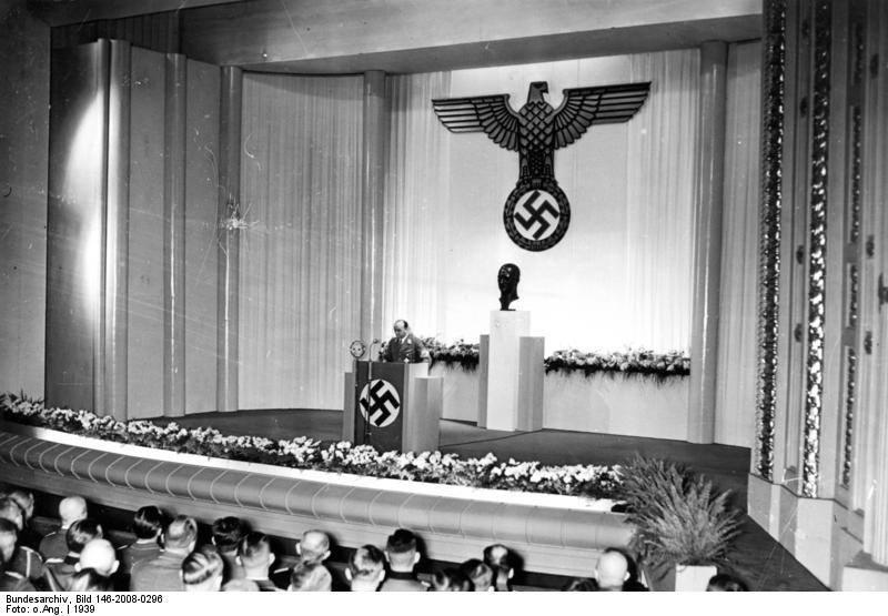 Greiser speaking at the first Nazi rally in Posen