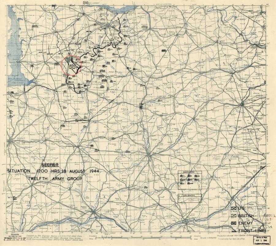 2 Infantry Division (USA)  advance towards Tinchebray