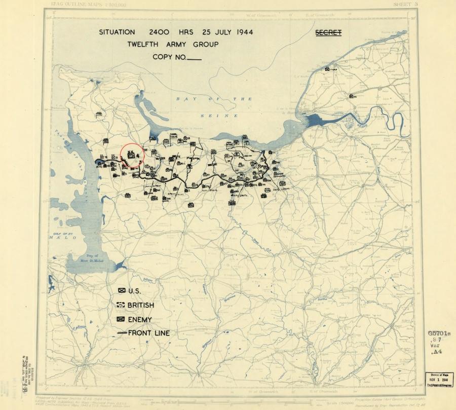 4 Infantry Division (USA reached the outskirts of Chapelle-en-Juger