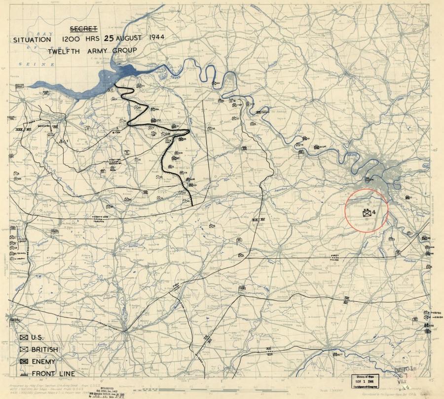 4 Infantry Division (USA) near Paris