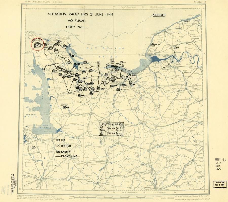 9 Infantry Division (USA) near Octeville