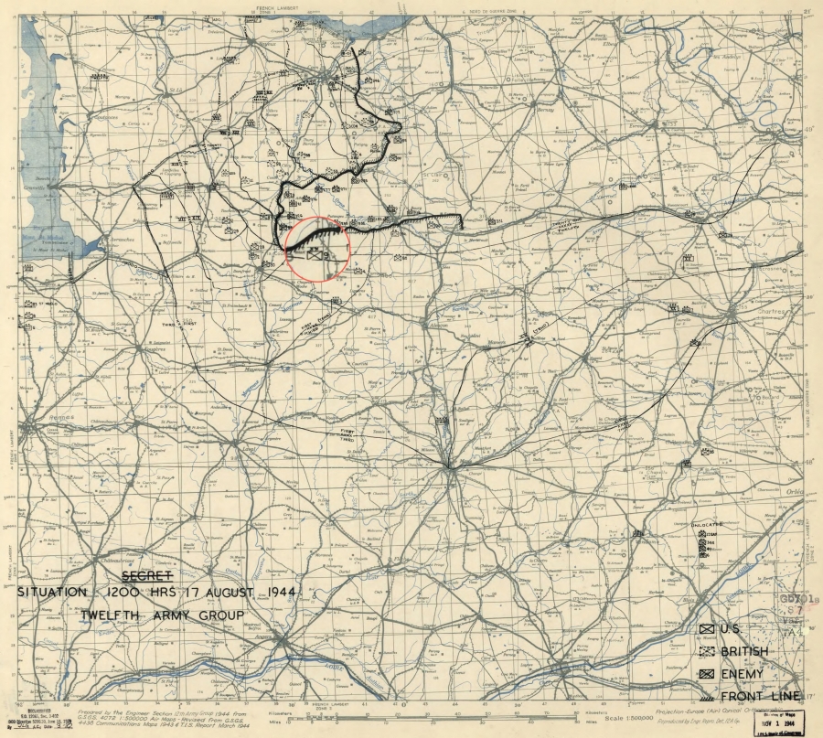 9 Infantry Division (USA) Falaise Pocket attack into it from the south