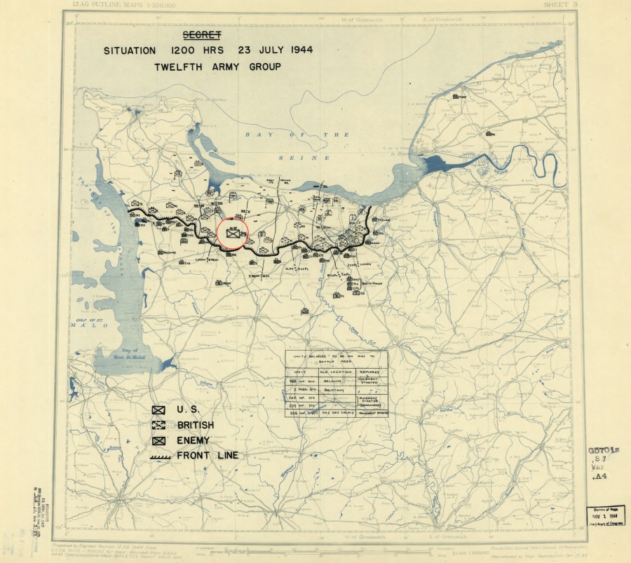 29 Infantry Division (USA) cycled out of the front line