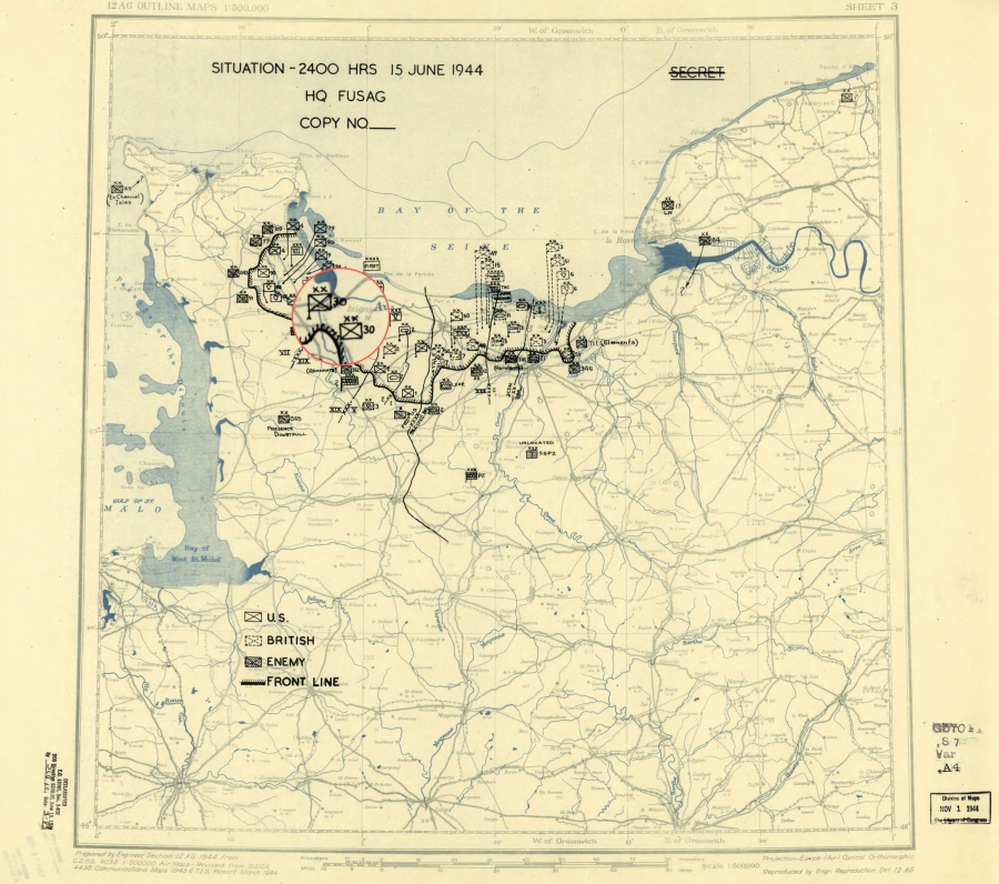 30 Infantry Division (USA) to Montmartin-en-Graignes