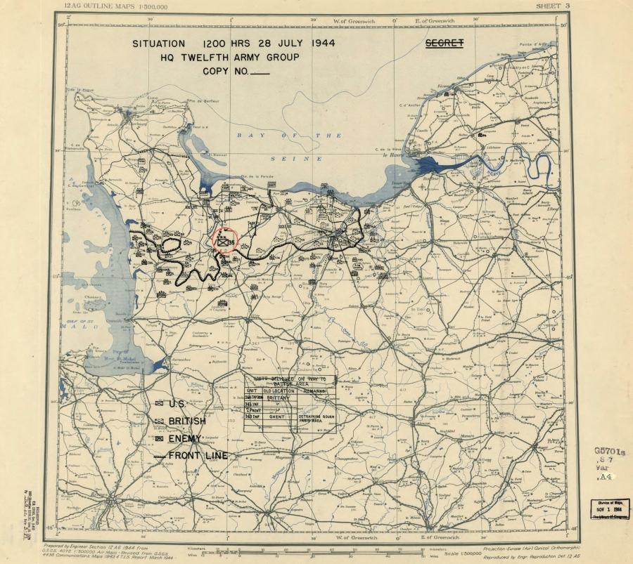 35 Infantry Division (USA) to Sainte-Suzanne-sur- Vire