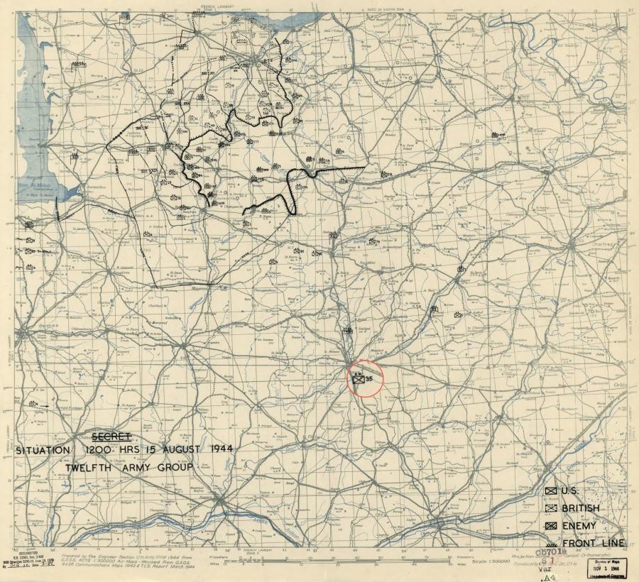 35 Infantry Division (USA) near Le Mans