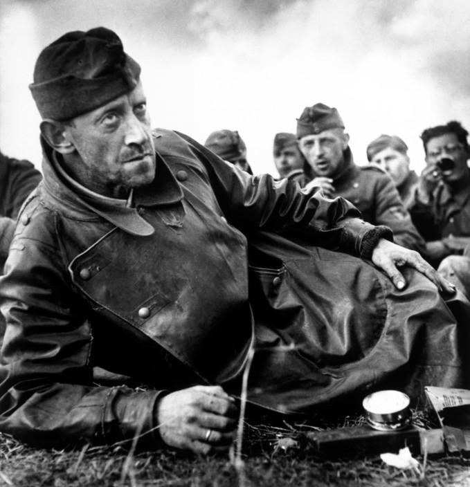 Photo by Robert Capa, German soldiers captured by US forces