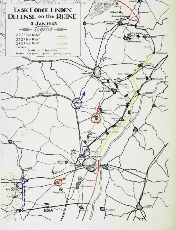 242 Infantry Regiment (USA) 2nd Bn south of Strasbourg