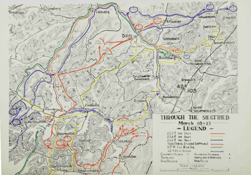 242 Infantry Regiment (USA) attack west of Ludwigswinkel