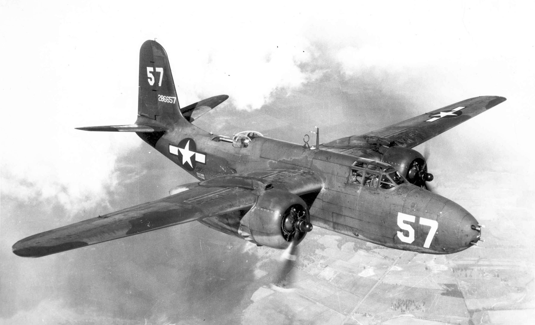 A-20/Havoc/DB-7/Boston/P-70 III (AL710 MQ-Z) on a mission to Dieppe on 1942-08-18