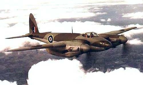 Flight of Mosquito NF30 MV530 and Flying Officer R Skinner on 1945-05-07